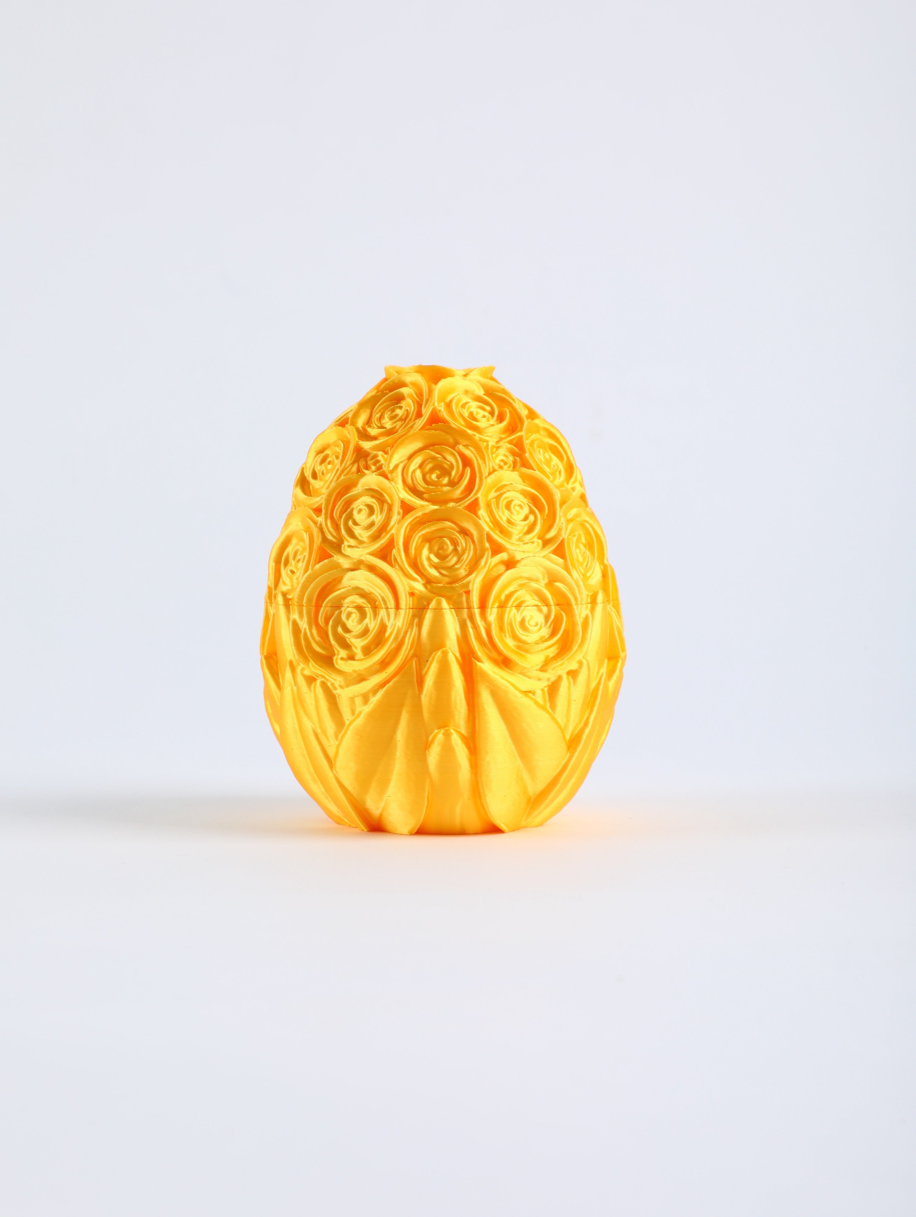 Rose Egg Sculpture (3D Printed, PLA)