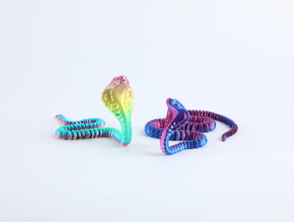Coiled Cobra Figurine (3D Printed, PLA)