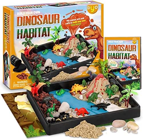 Construya su propio kit de hábitat de dinosaurios: actividad educativa STEAM para niños mayores de 8 años | Crea, aprende y juega en un mundo prehistórico
