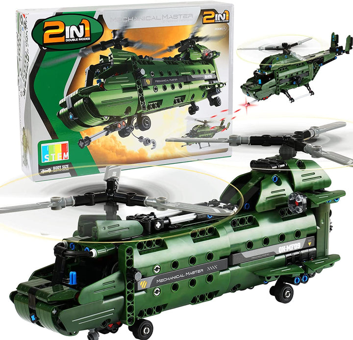 Unleash Fun & Learning with the 2-in-1 Building Toys Helicopter and Rescue Plane – The Best Birthday Gift for Kids