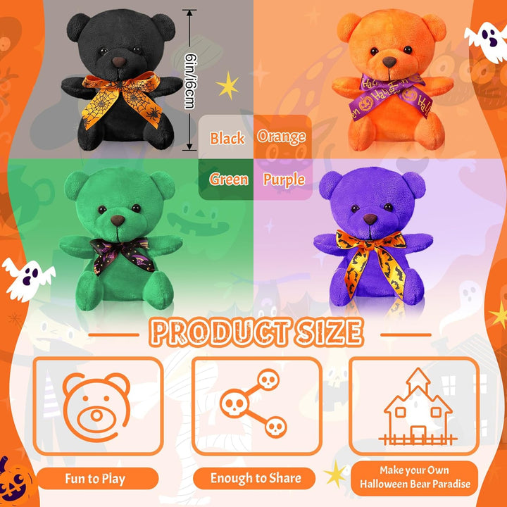 Wholesale Halloween Teddy Troupe - 8-Pack Festive Bears for Seasonal Retail