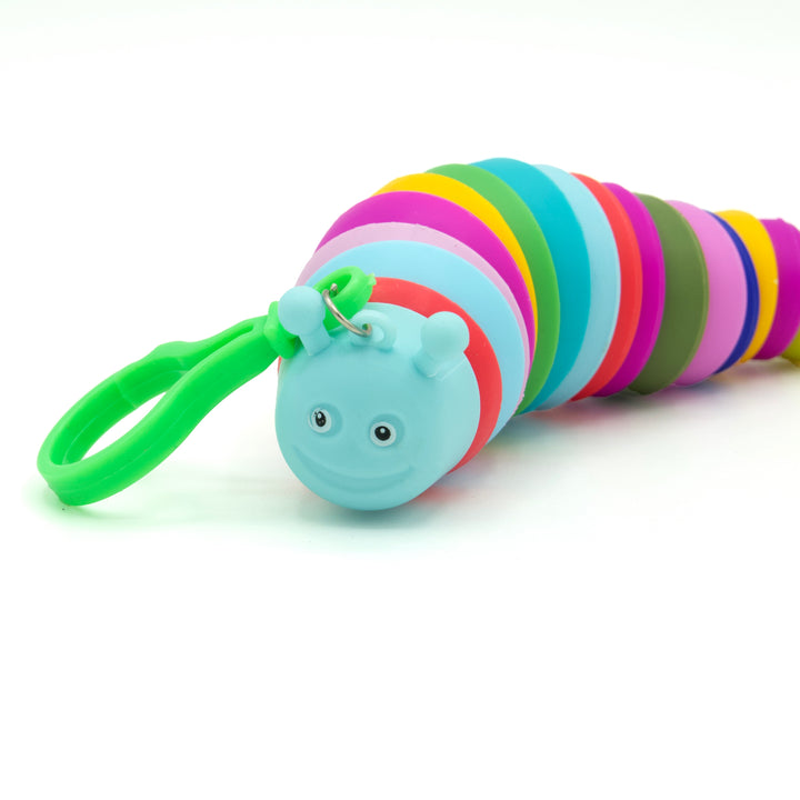 [20220313] 24 piezas Big Eye Fidget Crawler Slug llavero juguete sensorial tres diseños mixtos