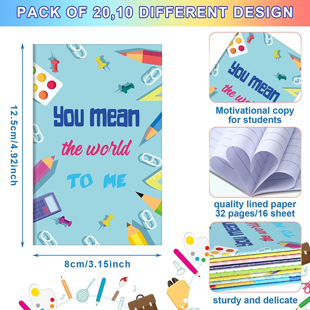 20 Pcs Inspiring Mini Notebooks for Kids & Teachers | Back to School Must-Have