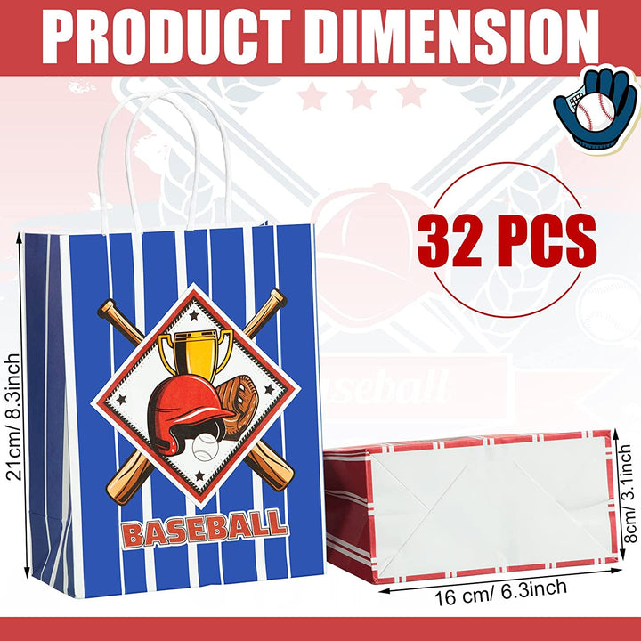 32 Pcs Pack Hit a Home Run with Baseball Party Treat Bags!