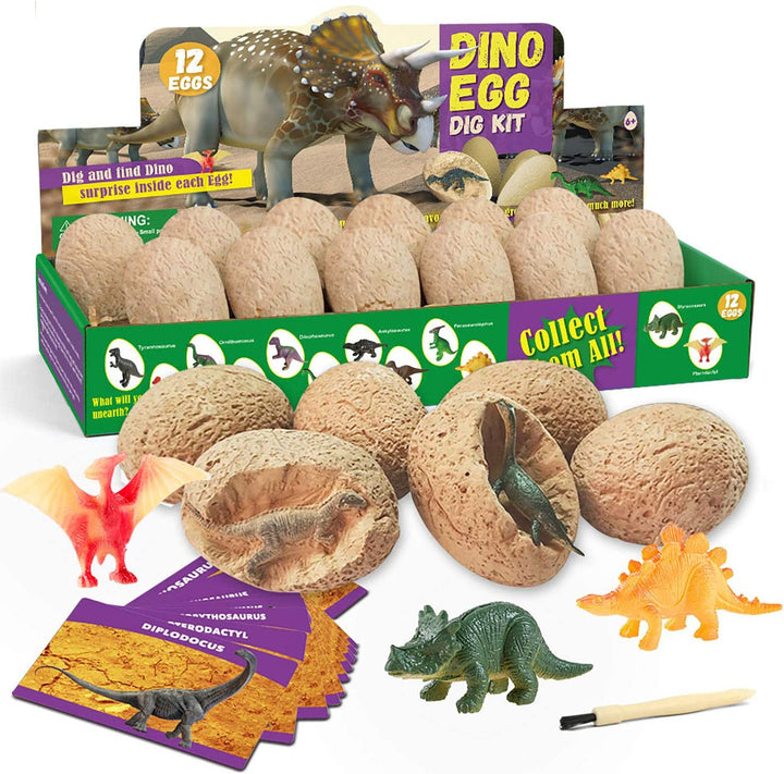 [EDM032]Uncover 12 Unique Dinosaurs: Dino Egg Dig Kit Adventure