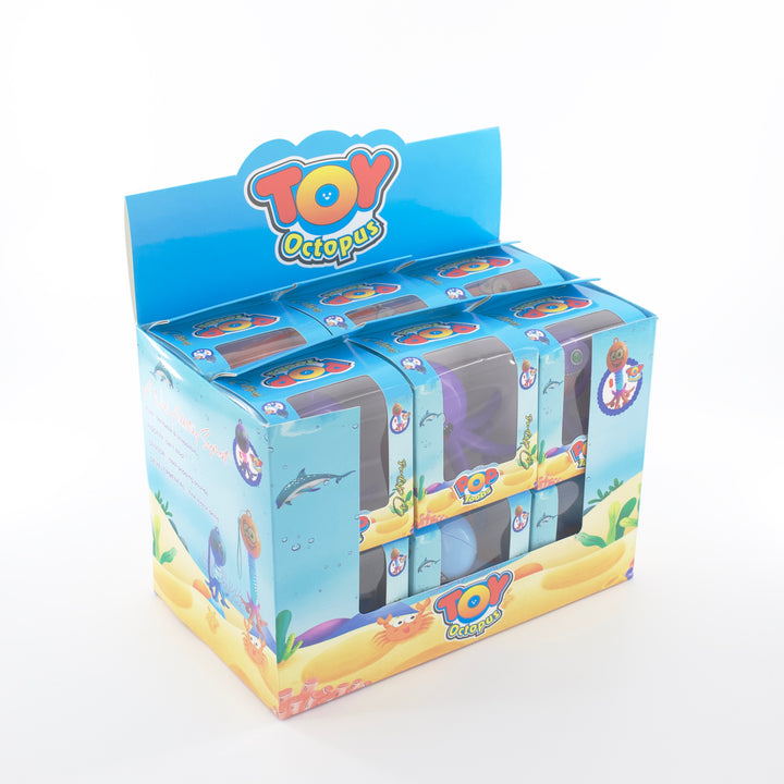 🐙 "Gleeful Glower Octo-Pals" - Serie de juguetes de pulpo blandos e iluminados (paquete de 12)