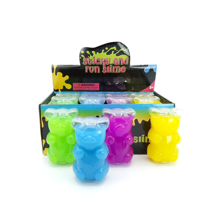[Close Out 144Pcs]#10003 Multi-Color Bear Slime: Stretchy, Fun Texture Sensory Toy for Kids' Creative Play and Gifting