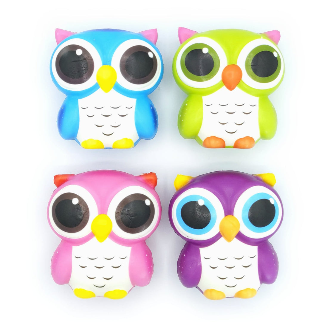 #10088 12 Pcs Soft Slow-Rising Big-Eyed Owl Squishy Toy
